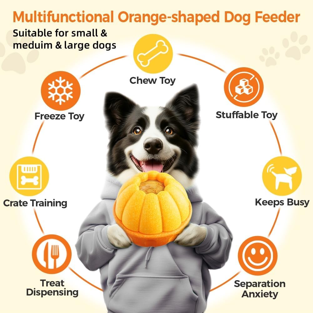KASGMU Dog Frozen Treat Toy to Keep Busy, Freezable Fillable Puzzle Treat Dispensing Toys, Dog Chew Toys for Aggressive Chewers, Interactive Enrichment Toys to Reduce Anxiety