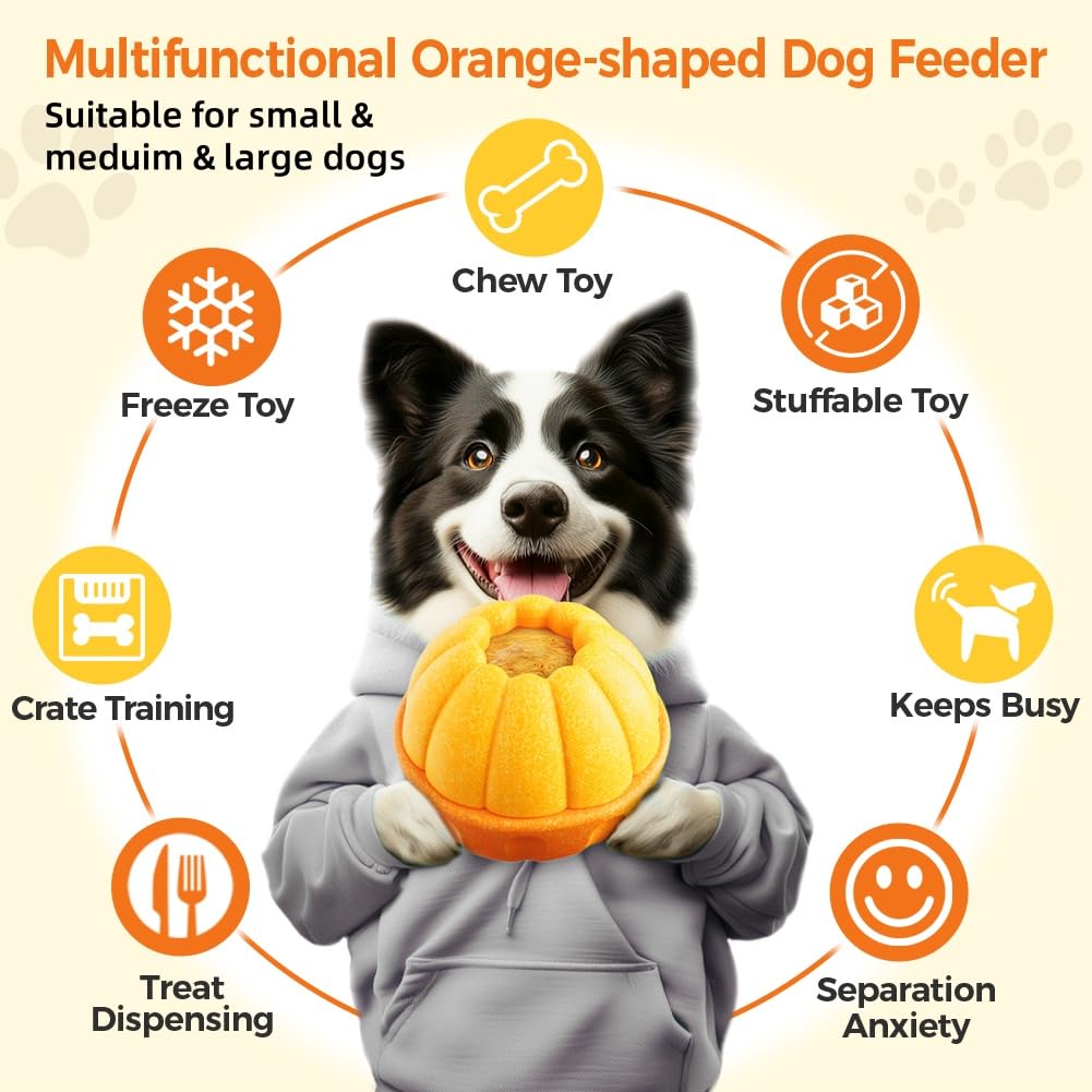KASGMU Dog Frozen Treat Toy to Keep Busy, Freezable Fillable Puzzle Treat Dispensing Toys, Dog Chew Toys for Aggressive Chewers, Interactive Enrichment Toys to Reduce Anxiety