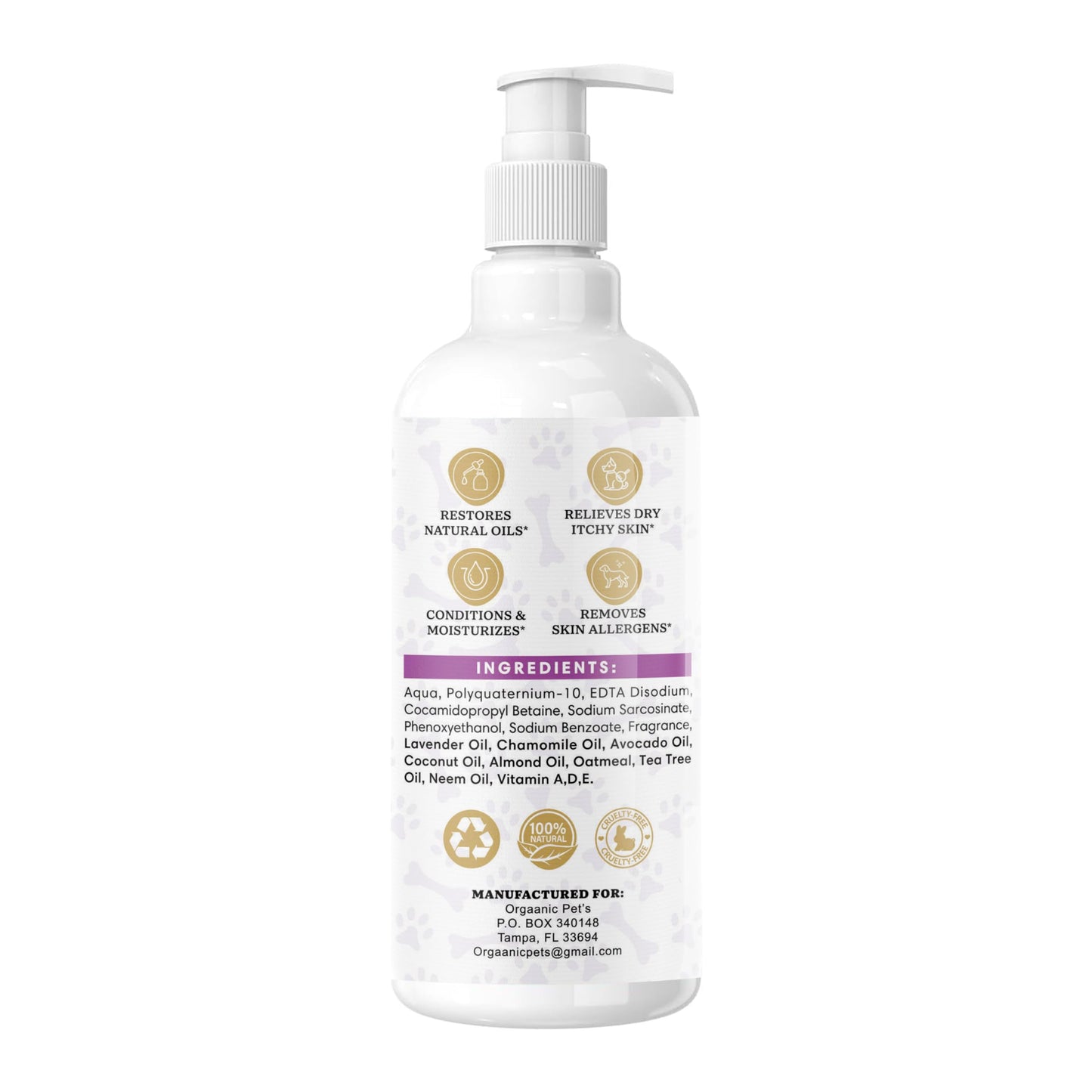Anti-Itch Dog Shampoo: with 9 Natural Essential Oils and Ingredients - RELIEVES discomfort from Skin Allergies -Moisturizing - Anti-inflammatory - Calming
