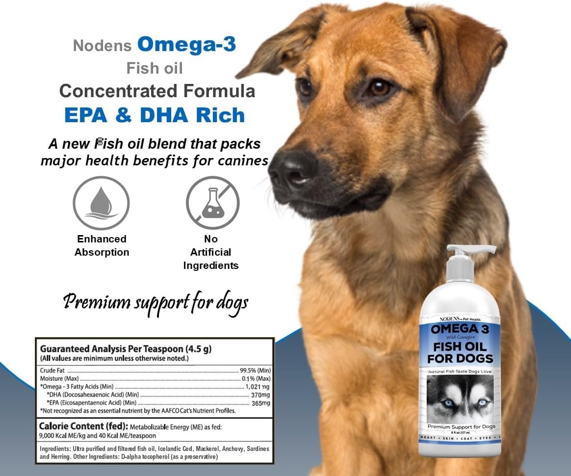 Nodens Small Dog Glucosamine and Omega-3 Fish Oil for Complete Nutritional Support for Hip and Joint Mobility