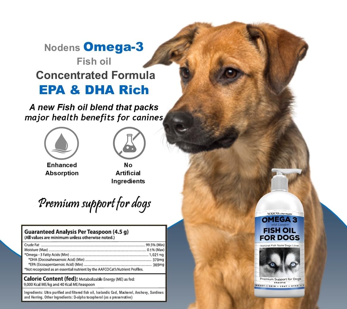 Nodens Small Dog Glucosamine and Omega-3 Fish Oil for Complete Nutritional Support for Hip and Joint Mobility