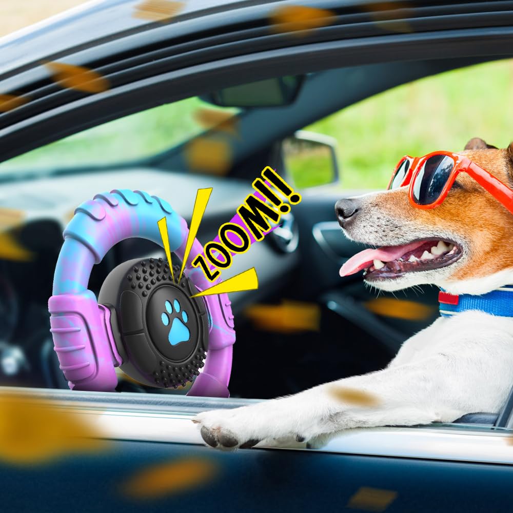 VRTOP Dog Toys for Aggressive Chewers Large Medium Small Breed Indestructible Durable Tough Squeaky Dog Chew Toys to Keep Them Busy Nylon Rubber Interactive Dog Toys