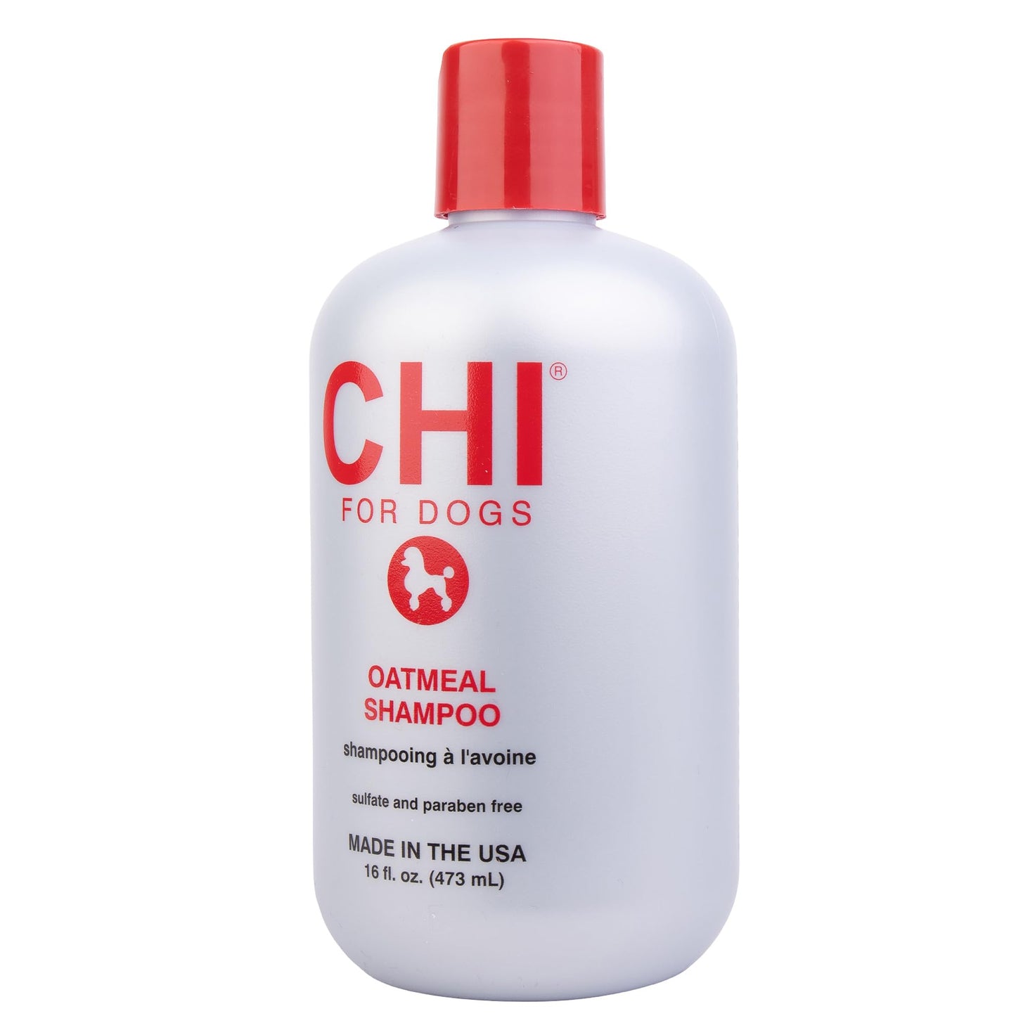 CHI for Dogs Oatmeal Shampoo - Best Dog Wash for Dry Skin and Itch Relief - Gentle Formula with Soothing Ingredients - Sulfate and Paraben Free - pH Balanced - Made in USA, 16 Fl Oz