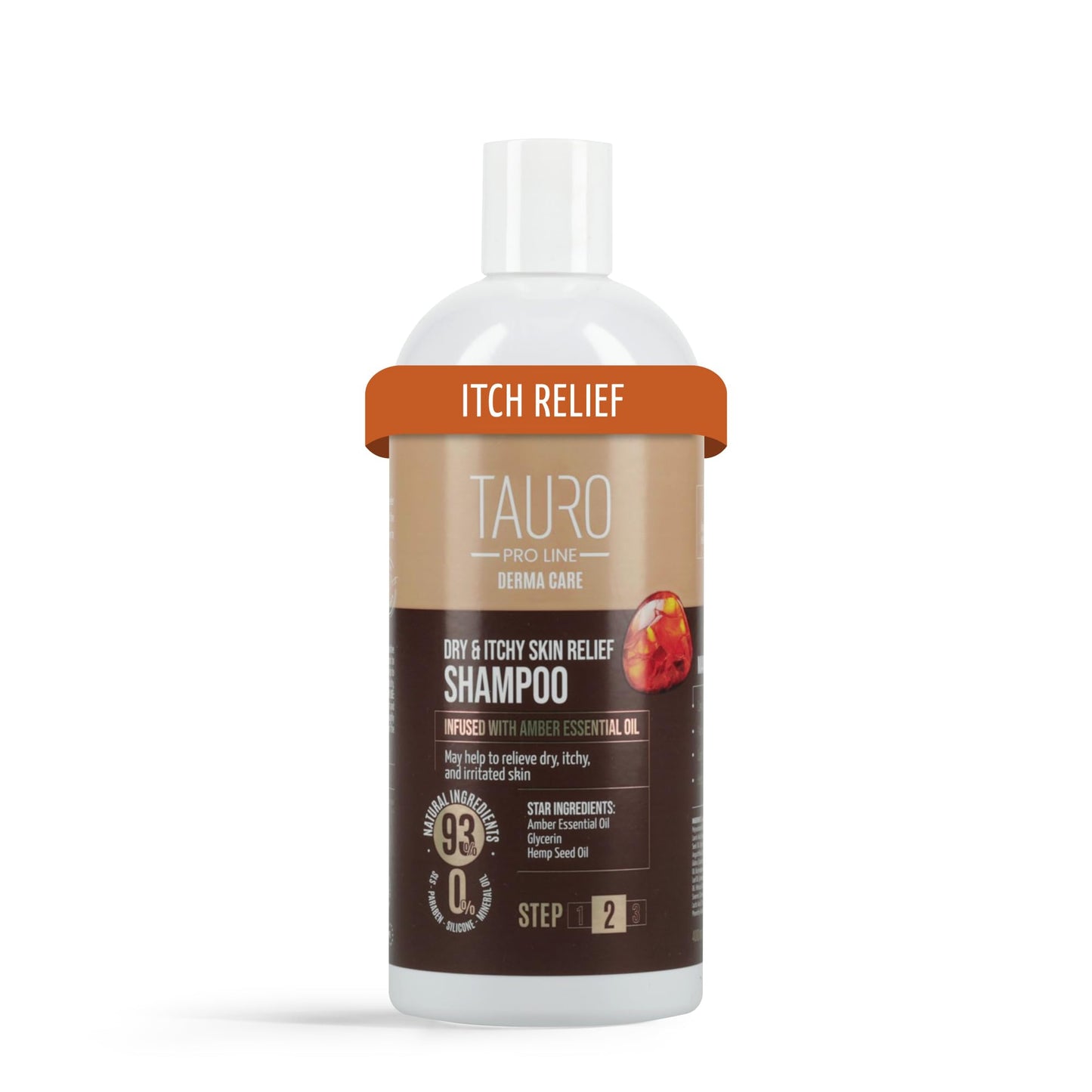 Tauro Pro Line Dog Shampoo Itchy Skin Relief - Soothes Dry, Sensitive Skin & Hot Spots, Natural Itch Relief Dog Wash, Gentle Pet Shampoo for Smelly Dogs, Cat & Puppy (Derma Care 13.5 Fl Oz)