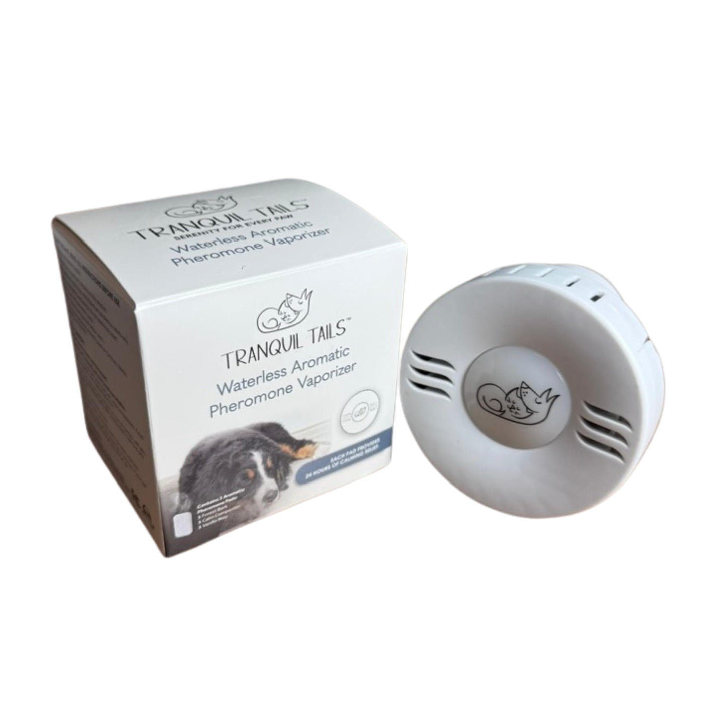 Tranquil Tails Calming Pheromone Diffuser for Dogs with 3 Scented Pads, Anxiety Relief with a Gentle Fragrance to Keep Your Dog Calm Through Summer Days, Separation Anxiety and More