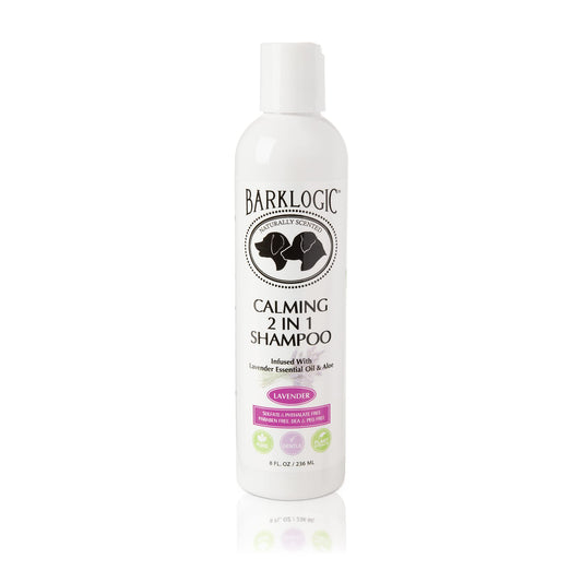 BarkLogic Plant Based 2 in 1 Dog Shampoo and Conditioner, Lavender, 8 fl oz - Grooming Essentials for A Quality Coat - No Parabens, No Phthalates, No Sulfates, No DEA & PEG, Naturally-Derived & Vegan