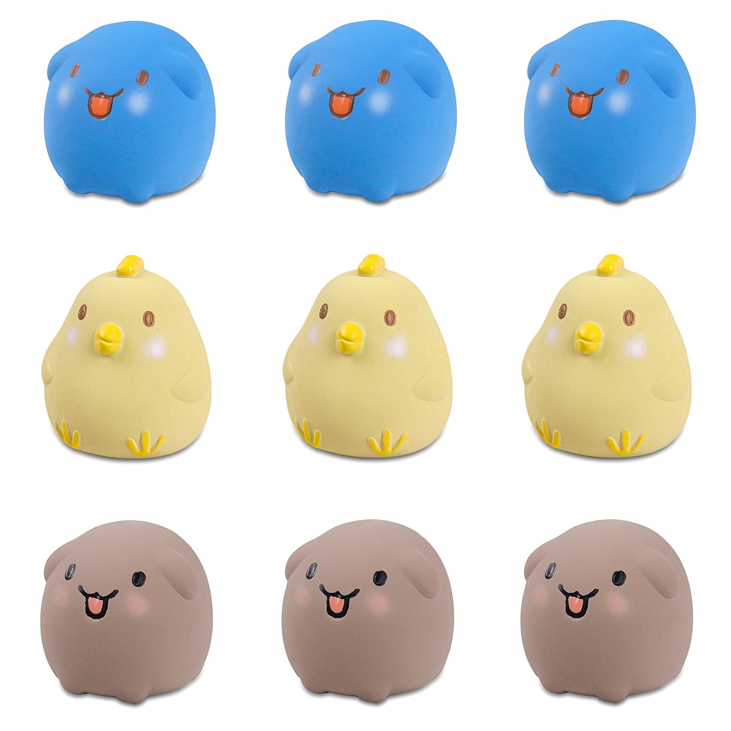 SCHITEC Dog Toys Squeaky, Interactive Animal Puppy Toy Pack, Cute Latex Rubber Squeak Pet Balls for Puppies Mini Small Breed Dogs