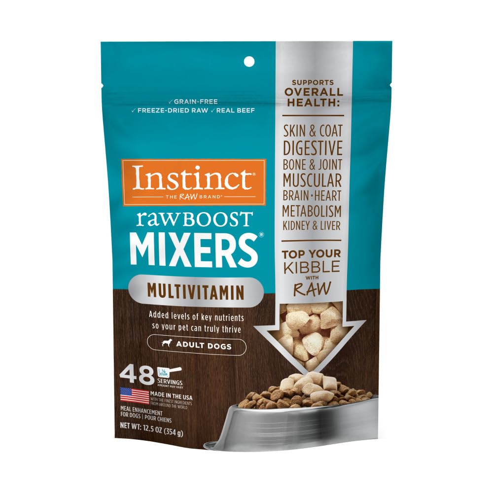 Instinct Raw Boost Mixers Multivitamin for Adult Dogs Freeze-Dried Food Topper, 12.5 oz. Bag