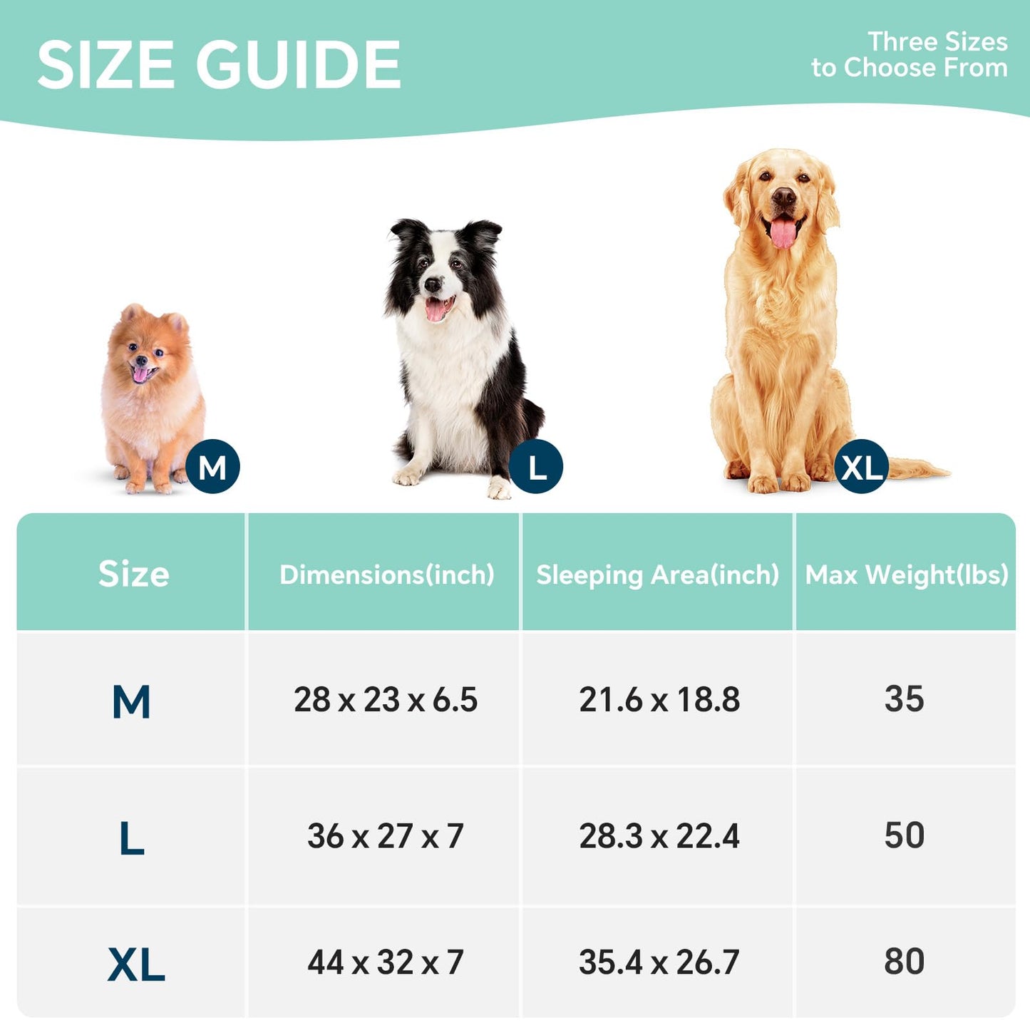 ChiXnuggle Dog Bed for Large Dogs - Washable Canvas Pet Beds, Breathable & Low-Step Entry Easy for Senior Dog, 36x27x7inches