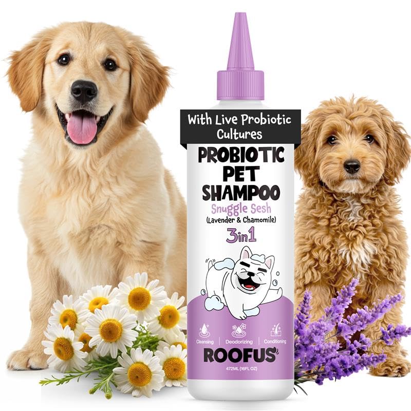 ROOFUS THE DOG Probiotic Pet Shampoo 1 Pack - Snuggle Sesh Dog Shampoo for Conditioner, Moisturizing & Itching - Hypoallergenic Shampoo for Hydrating & Cleansing