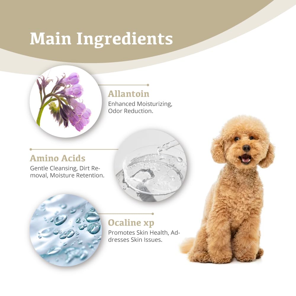 PROUDPET Pet Shampoo Sample Pack. Light Fragrance Hypoallergenic Series, efficient moisturizing, regulating The Best PH Value of pet Skin, Cleaning Fur, moisturizing