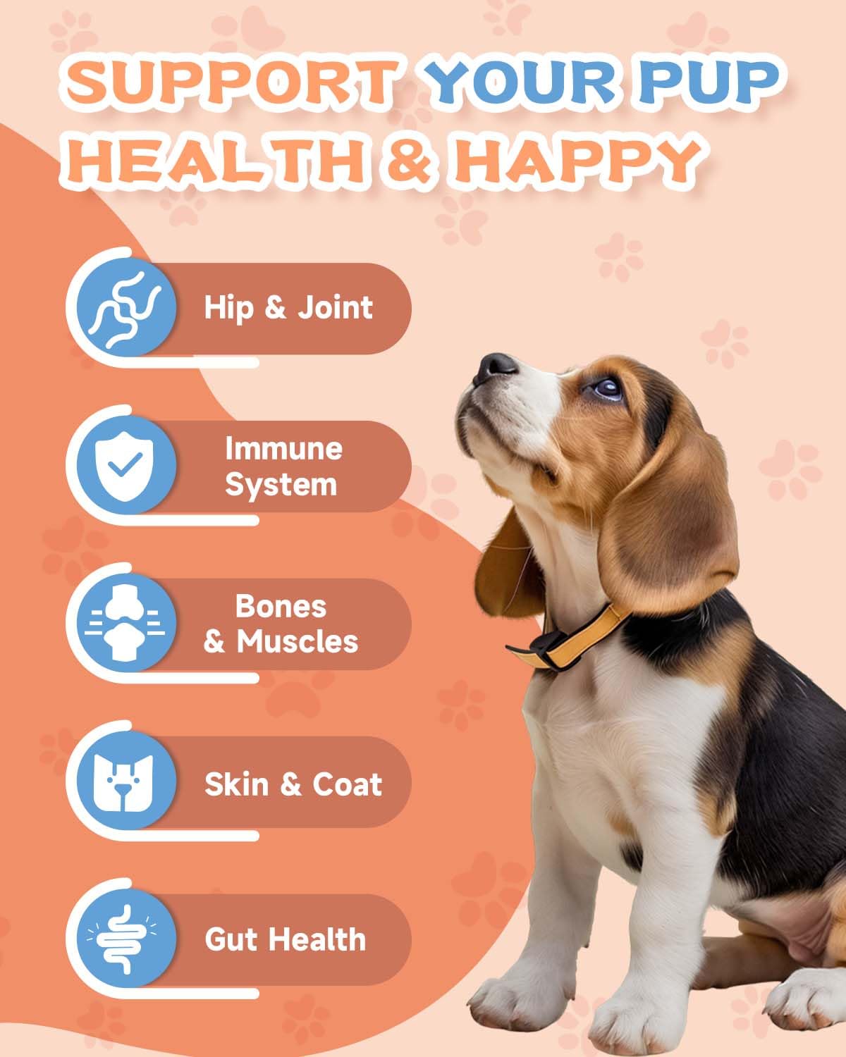 Mushroom Supplement for Dogs & Collagen for Dogs - Lipoma, Digestive, Cellular, Immune Health Support - Hip & Joint, Skin & Coat - With 9 Organic Mushrooms, Collagen, MSM - Chicken & Roast Chicken Fla