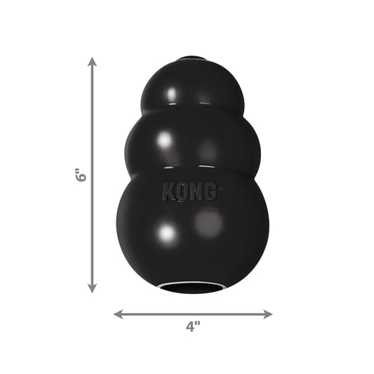 KONG Extreme Dog Toy - Fetch & Chew Toy - Treat-Filling Capabilities & Erratic Bounce for Extended Play Time Most Durable Natural Rubber Material - for Power Chewers - for Small Dogs