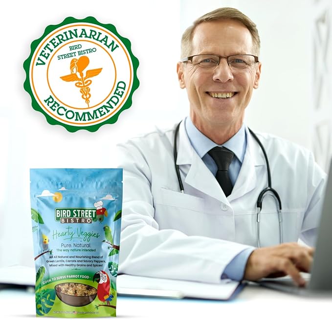 Parrot Food - Parakeet & Cockatiel Food - Cooks in 3-15 min with Natural & Organic Grains, Legumes, Non-GMO Fruits, Vegetables & Health-Oriented Spices
