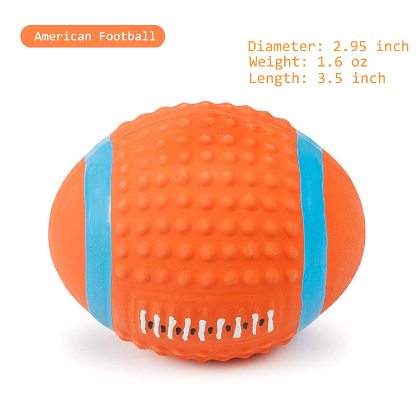 T'CHAQUE Squeaky Dog Toys, Natural Latex Rubber Dog Balls, Soft, Bouncy & Durable for Small Medium Dogs Puppy Interactive Chew Sound Fetch Play Dog Squeaky Toy Ball, Set of 4, S