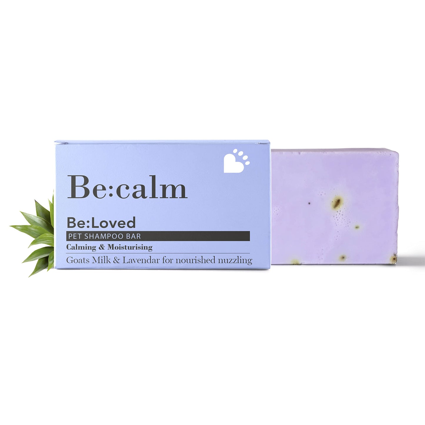 Be:Loved Be:Calm Calming Dog Shampoo Bar – 110g – Natural Formula with Goat Milk, Lavender & Chamomile – Soothes Skin & Conditions Coat – Long-Lasting Bar – Approx. 30 Washes