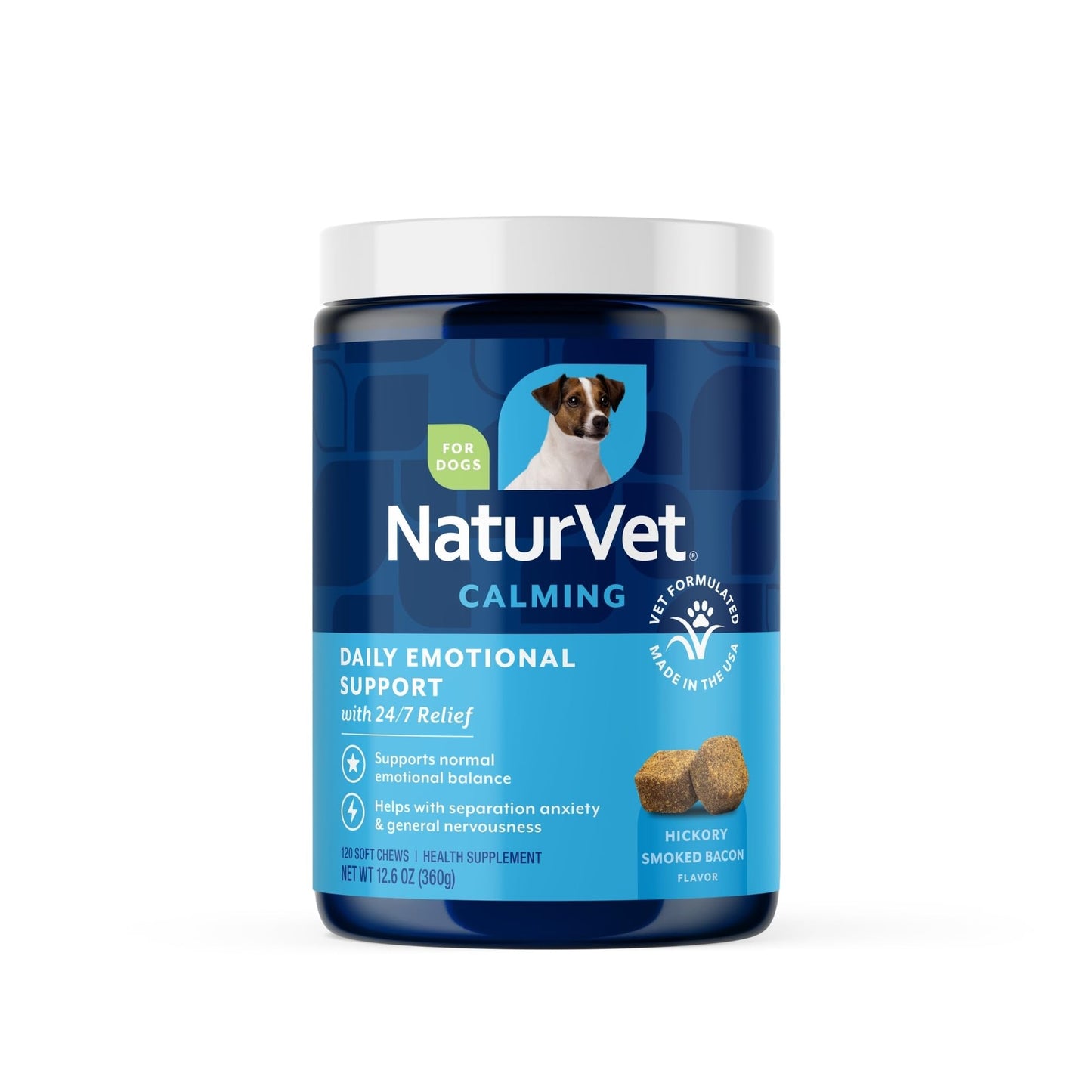 Vet Classics Stress Away Calming, Anxiety Aid for Dogs and Cats – Soft Chew Pet Health Supplement for Dogs, and Cats - Melatonin, Ginger – 65 Soft Chews