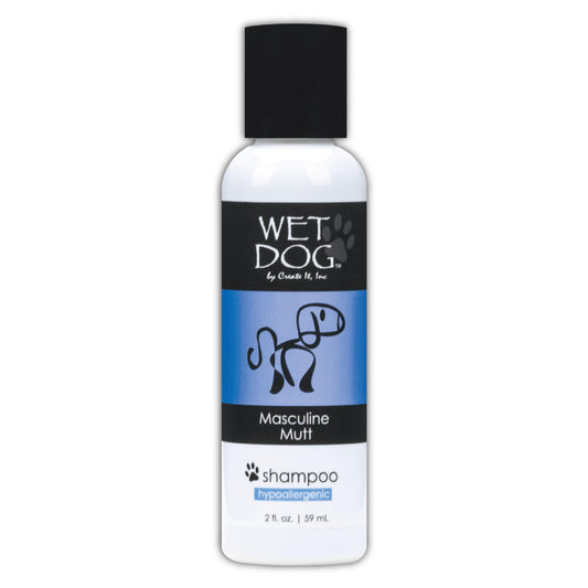 Wet Dog Masculine Mutt All-Natural Organic Oatmeal Sensitive Skin Shampoo for Dogs and Pets, Moisturizing Detangling Deshedding - 20 Ounce