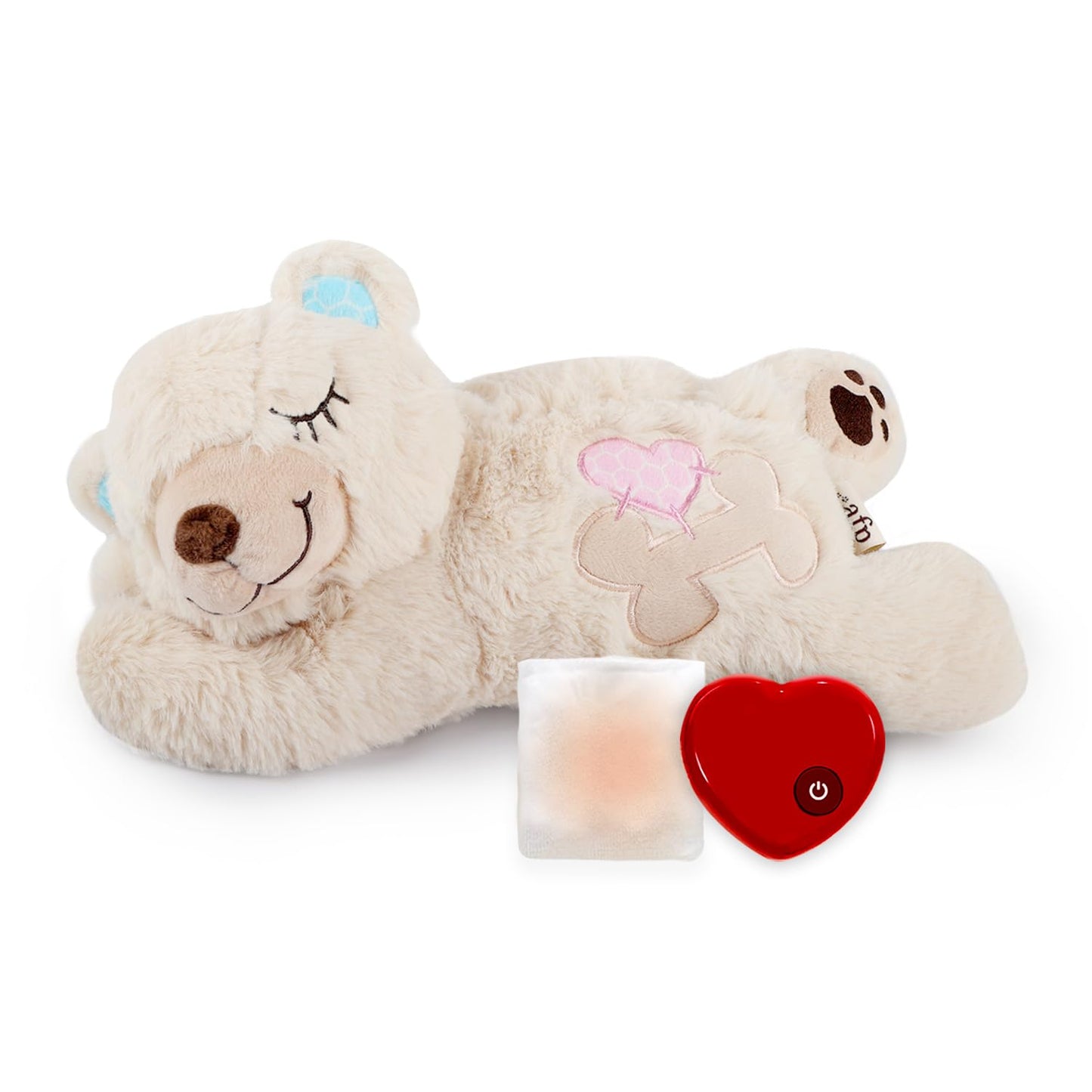 ALL FOR PAWS Heartbeat Puppy for Dogs, Dog Anxiety Relief and Sleep Aid Toy, Comfort Stuffed Animal Dog Toys for Behavioral Training,Plush Heart Beat Snuggling Bear with Warm Bag for Small Large Dogs