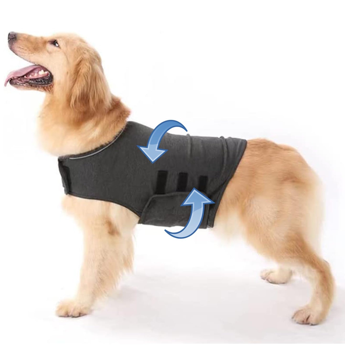 HCHYEY Dog Thunder Vest, First Generation Calming Jacket for Dogs - Dog Shirt for Anxiety, Firework and Separation, Keep Pet Calm Without Medicine & Training, Anti Anxiety Coat for Dogs (Dark Grey, M)