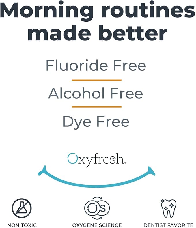 Oxyfresh Premium Lemon Mint Fresh Breath Mouthwash – Oral Rinse for Bad Breath – SLS & Fluoride Free Mouthrinse – Alcohol Free, Gentle Non Burning Mouthwash with Xylitol & Essential Oils, 1 Gallon