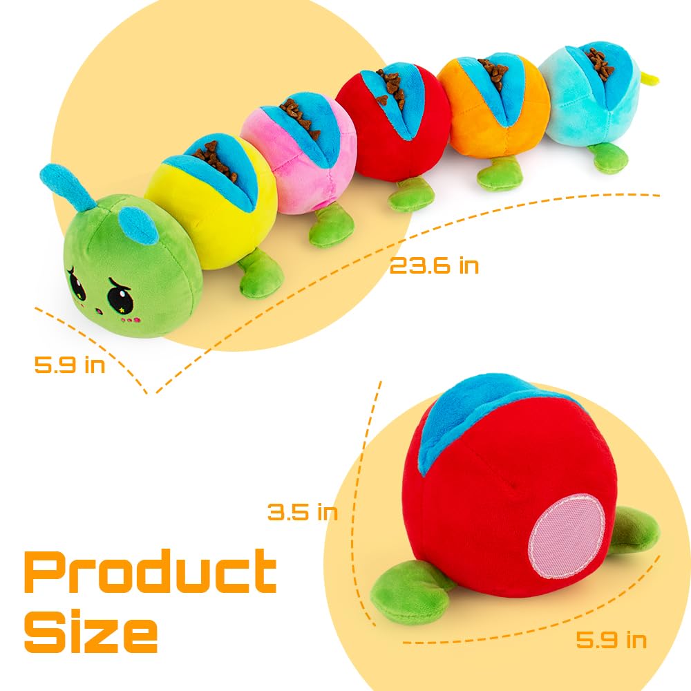 Dog Snuffle Toy - Detachable Puzzle Enrichment for Medium Small Dogs, Squeaky Sniffle Interactive Treat Game for Foraging Training, Boredom and Mental Stimulation