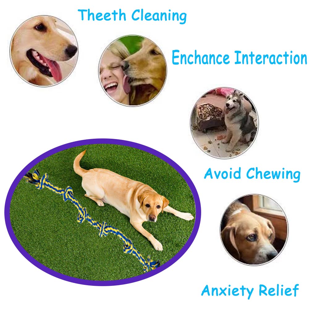 Fejapa Large Dog Rope Toys for Aggressive Chewers - Pitbull Tug of War, Heavy Duty, Outdoor, Medium to Large Breed, Durable Dog Tug Toys with Handle