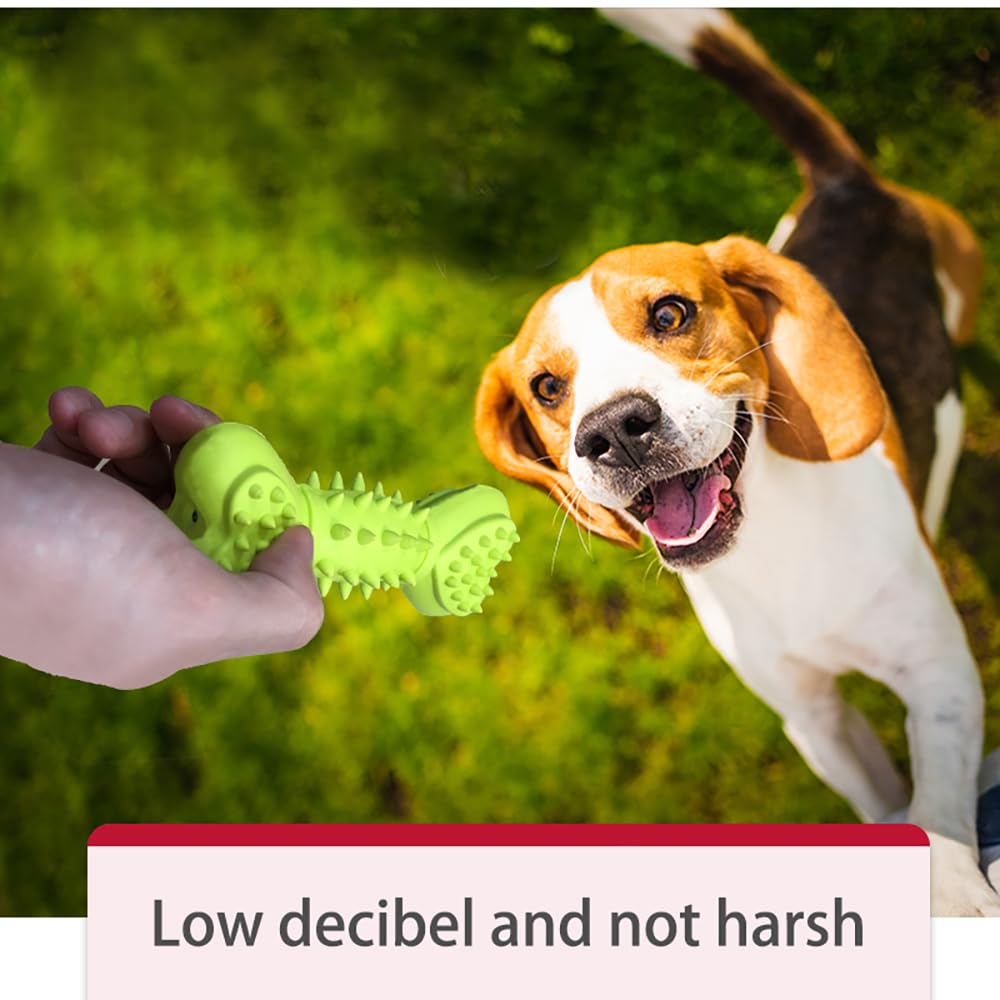 RUIFANDAHK Squeaky Toys Bone Shape Yellow Puppy Teething Toys Dog Toys for Aggressive Chewers Natural Rubber Chew Toys for Small/Medium Dogs Dog