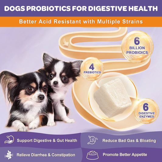 NATURE TARGET Probiotics for Dogs - Omega 3 Fish Oil for Dogs