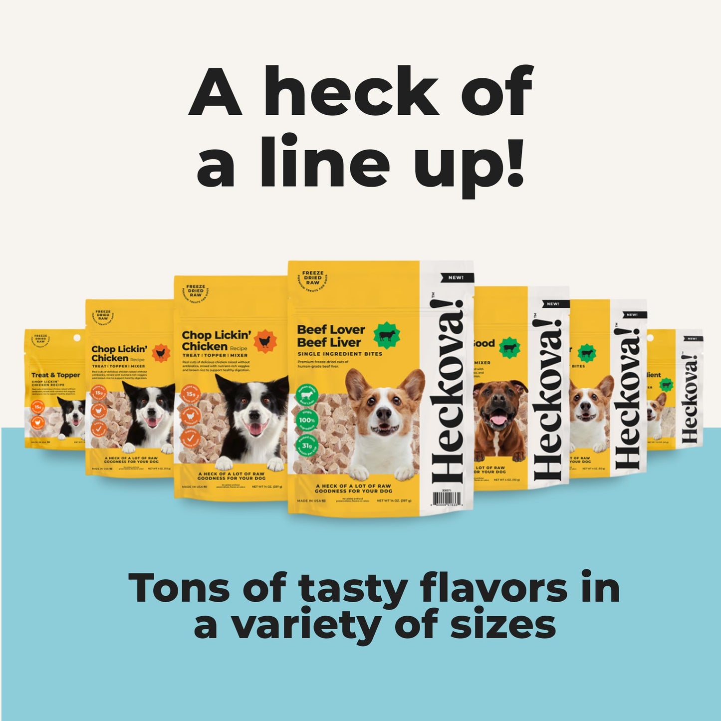 Heckova! Beef Lover - Freeze Dried Beef Liver Dog Treats - Single Ingredient Human Grade Raw Beef Liver Bites for Training, Meal Topper, No Additives, High Protein, 31g Per Cup, 14oz Bag