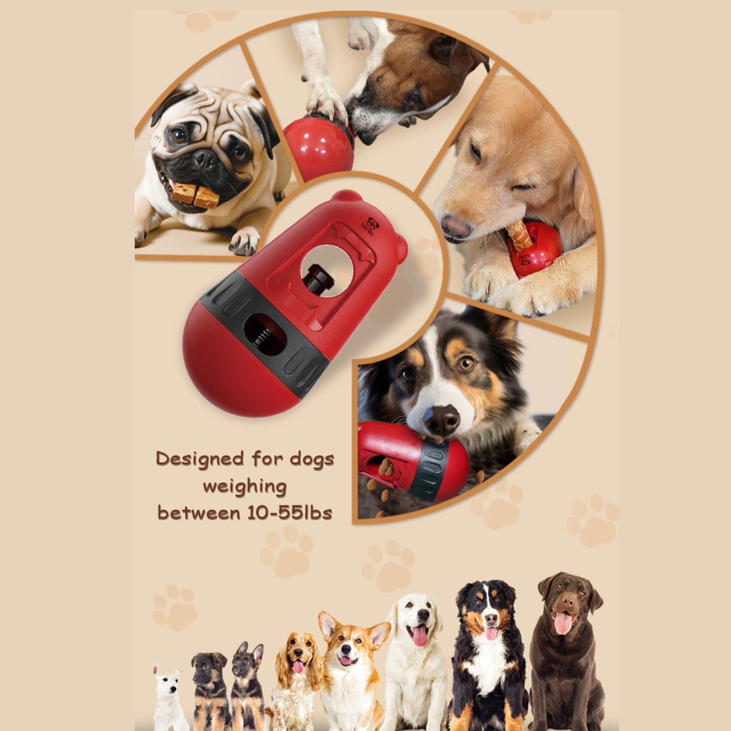 SafeChew 2 in 1 Treat Dispensing with Yak Chew Holder for Dogs – Dog Brain Stimulation Enrichment Puzzle Toy for Active Puppies, Bully Stick Holder for Super Chewers
