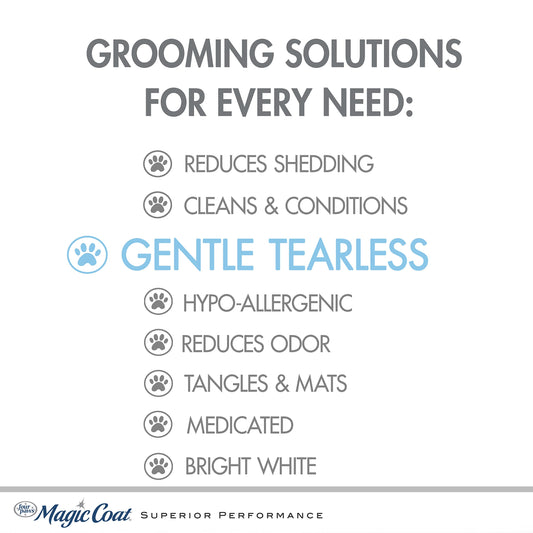 Four Paws Magic Coat Gentle Tearless Shampoo for Dogs with Moisturizing Lanolin for Itchy Dry Skin, Dog Grooming, Soft Breeze Scent, 16 Ounce