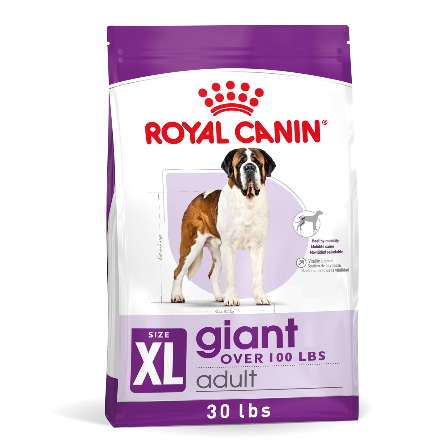 Royal Canin Size Health Nutrition Giant Adult Dry Dog Food, 30 lb Bag