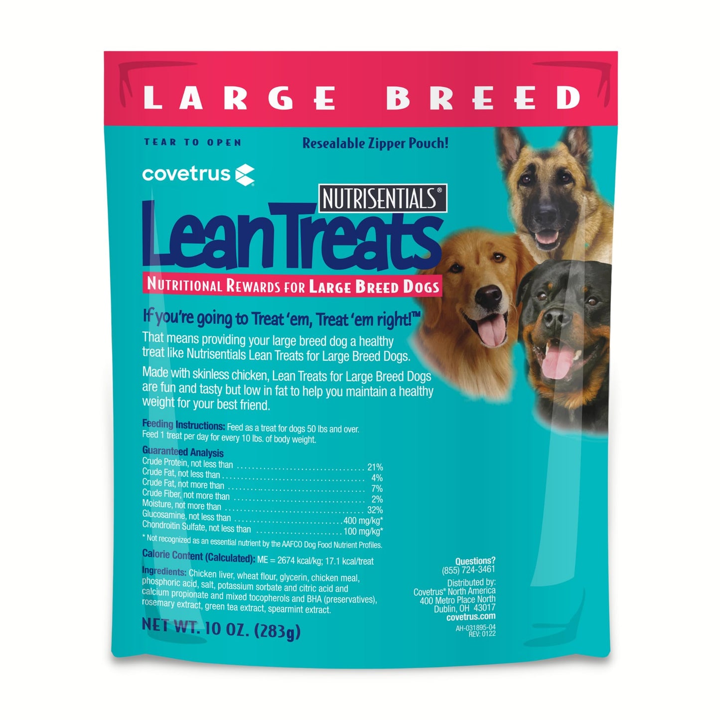 Butler Lean Treats Nutritional Rewards For Large Dogs (1 Pack), 10 Oz/Large