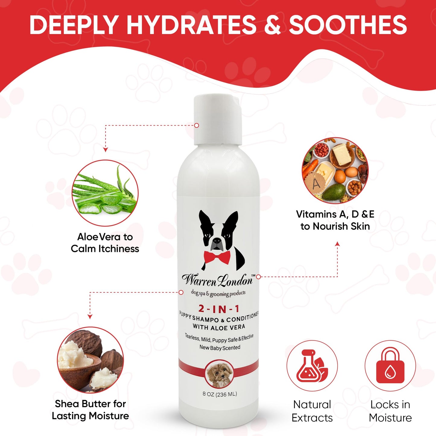 Vet's Best Medicated Oatmeal Shampoo for Dogs, Soothes Dog Dry Skin, Cleans, Moisturizes Dry Flaky Dog Skin and Conditions Skin and Coat, 16 oz