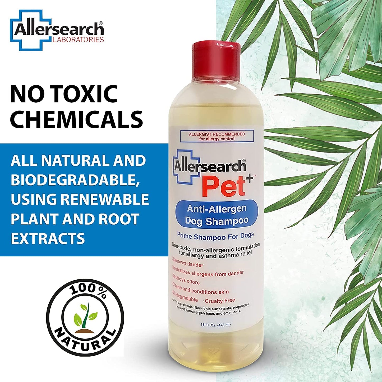 Allersearch Pet+ Anti-Allergen Shampoo, 128 oz