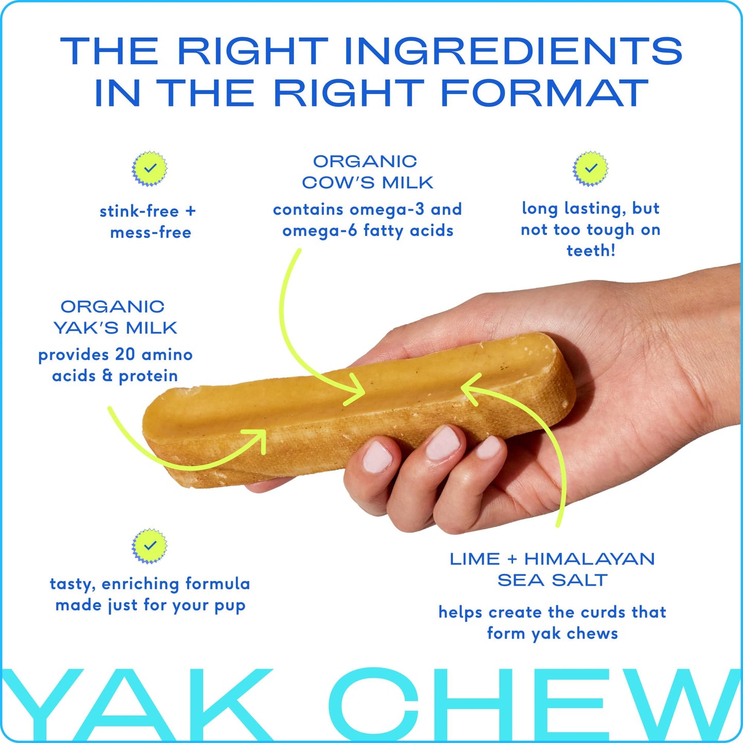 Native Pet Omega Skin and Coat Chews for Dogs (30 Air-Dried Chews) & Yak Chew (3 Medium Chews) - All Natural Dental Sticks Made with Yak Cheese & Pure Omega 3 Fish Oil 3, 6, 9
