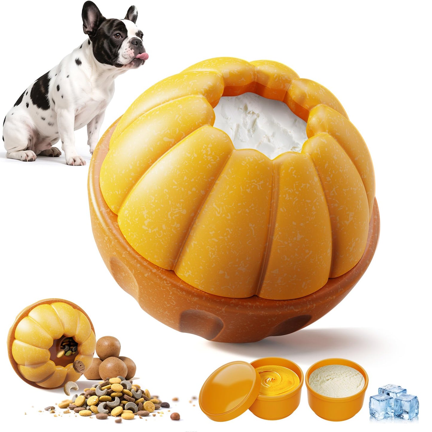Frozen Treat Toy, Long-Lasting Interactive Dog Toy to Keep Your Pup Busy and Distracted,Safe for Dogs, DIY Freezable Fillable Treat Toy, Treat Dispensing Dog Toy Puzzle, for XL Pups - 25-75 lbs