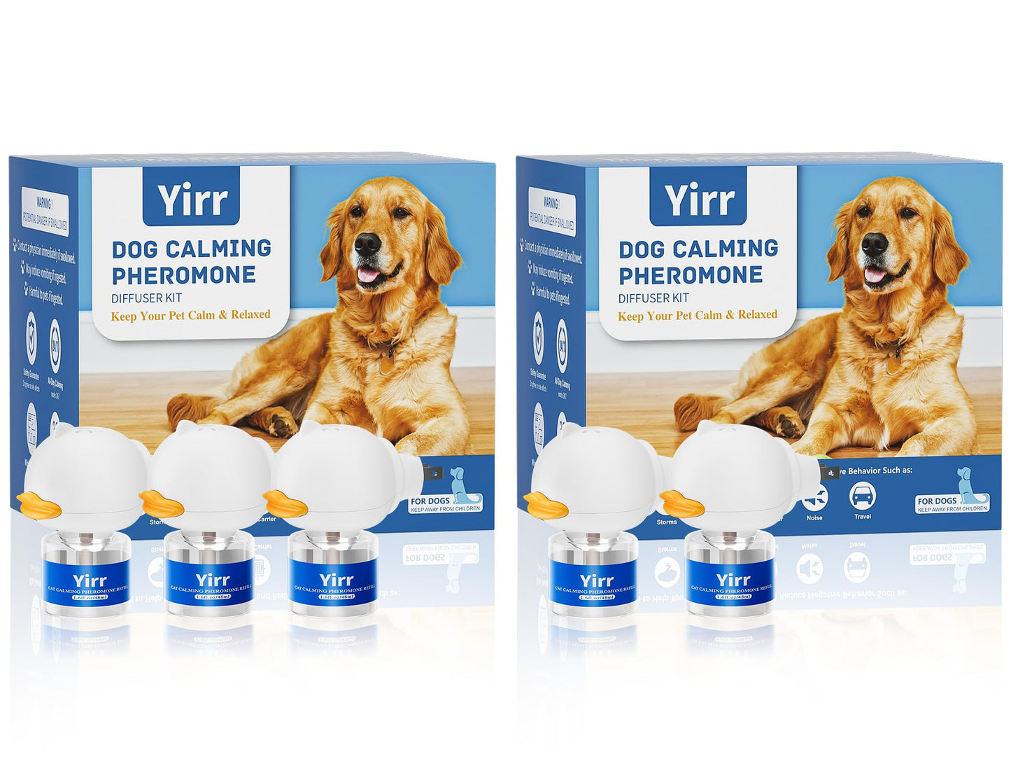 Yirr Dog Calming Diffuser, Dog Pheromones Calming Diffuser, Relaxing Pheromone for Dogs Relief Stress Anxiety Reduce Aggression Barking, Help Train Dog to Pee