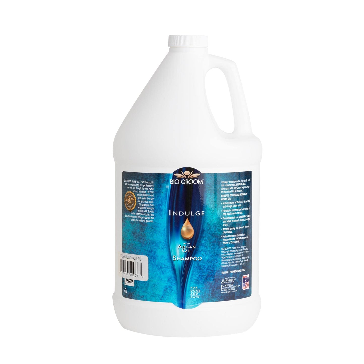 Bio-Groom Indulge Argan Oil Dog Shampoo – Deshedding Dog Bathing Supplies, Puppy Wash, Cat & Dog Grooming Supplies for Sensitive Skin, Cruelty-Free, Made in USA, Dog Products – 1 Gallon