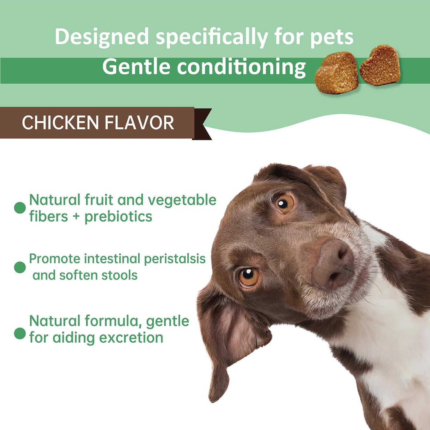 NutriDog No Poo Chews for Dogs - 120 Ct Chicken Flavor - Coprophagia & Stool Eating Deterrent with Probiotics, Digestive Enzymes & Breath Aid - Stop Dog Poop Eating - Gut Health (Chicken)