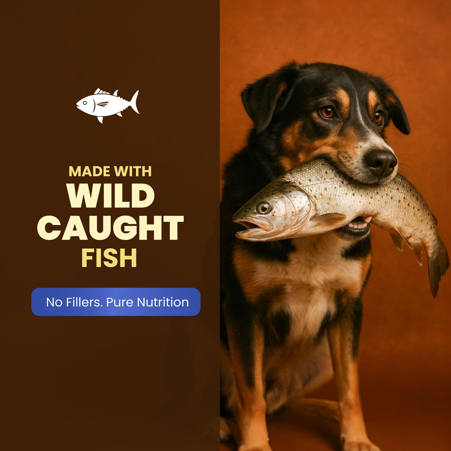 Premier Research Labs Fish Topper - Dried Dog Food Topper for Pets, Meal Mix Ins for Kibble, Supports Gut & Joint Health, Natural Source of Protein, Fermented, Grain Free, Non GMO - 16 oz