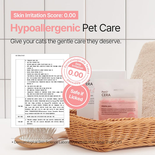 PetO'Cera Rosé Salt Bath for Dogs, Himalayan Pink Salt, Relaxing & Soothing Relief for Irritated Skin, Loved by Top Korean Groomers – Easy Breezy, Professional Spa Care at Home (3.3 lbs / 1.5kg)