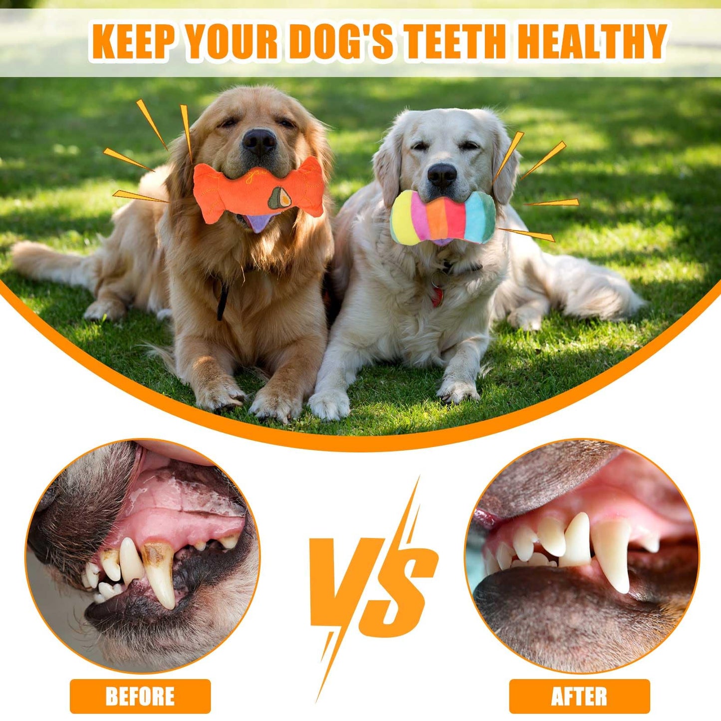 Leyndo 40 Pack Dog Chew Toys for Aggressive Dogs Plush Squeaky Rope Toys for Medium and Large Breed Pet Tug of War Teething Chew Tug