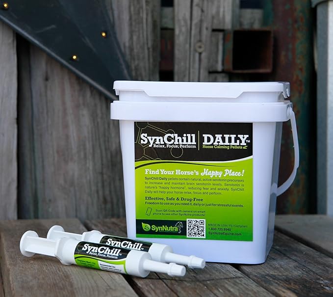 SynChill 100% Natural & Nutritional Supplement, Lab Proven Results, Designed for Focus & Performance, Approved by Olympians and Veterinarians, Daily Pellets -30 Servings, Made in USA