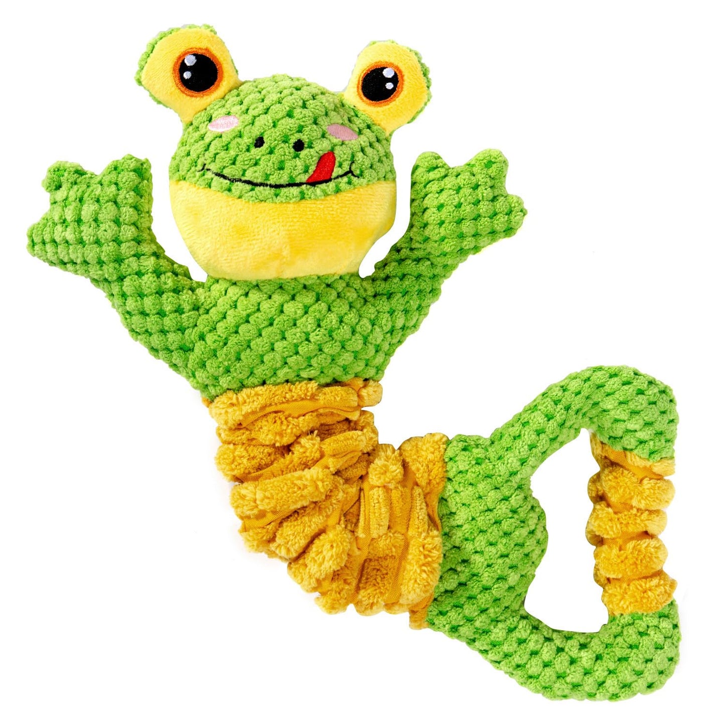 Sedioso Dog Tug Toy, Durable Dog Toys Large Breed, Tug of War Dog Squeaky Toy, Stuffed Plush Dog Toys with Crinkle Paper for Small, Middle, and Big Dogs(Tug of War Series, Frog)