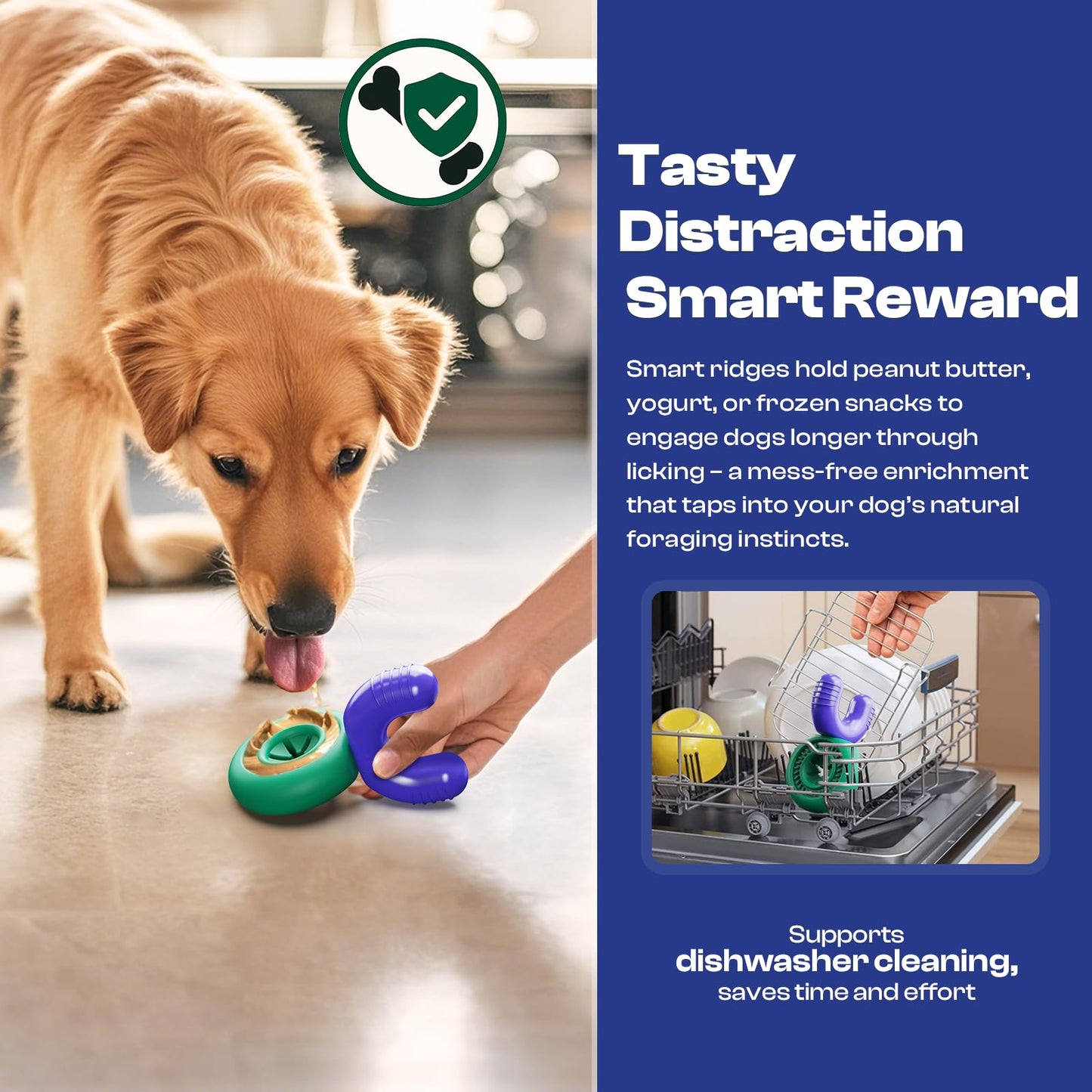 ZHIERDE Treat Dispensing Dog Toys & Bully Stick Holder for Large Dogs