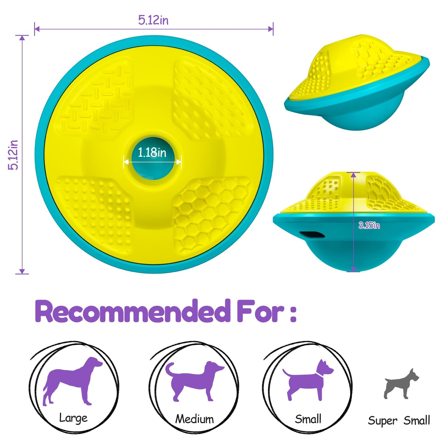 BoYoYo Interactive Dog Puzzle Toy for Smart, Dog Enrichment Toys to Keep Them Busy, Treat Dispensing Dogs Slow Feeder & Stimulating Dogs Toy