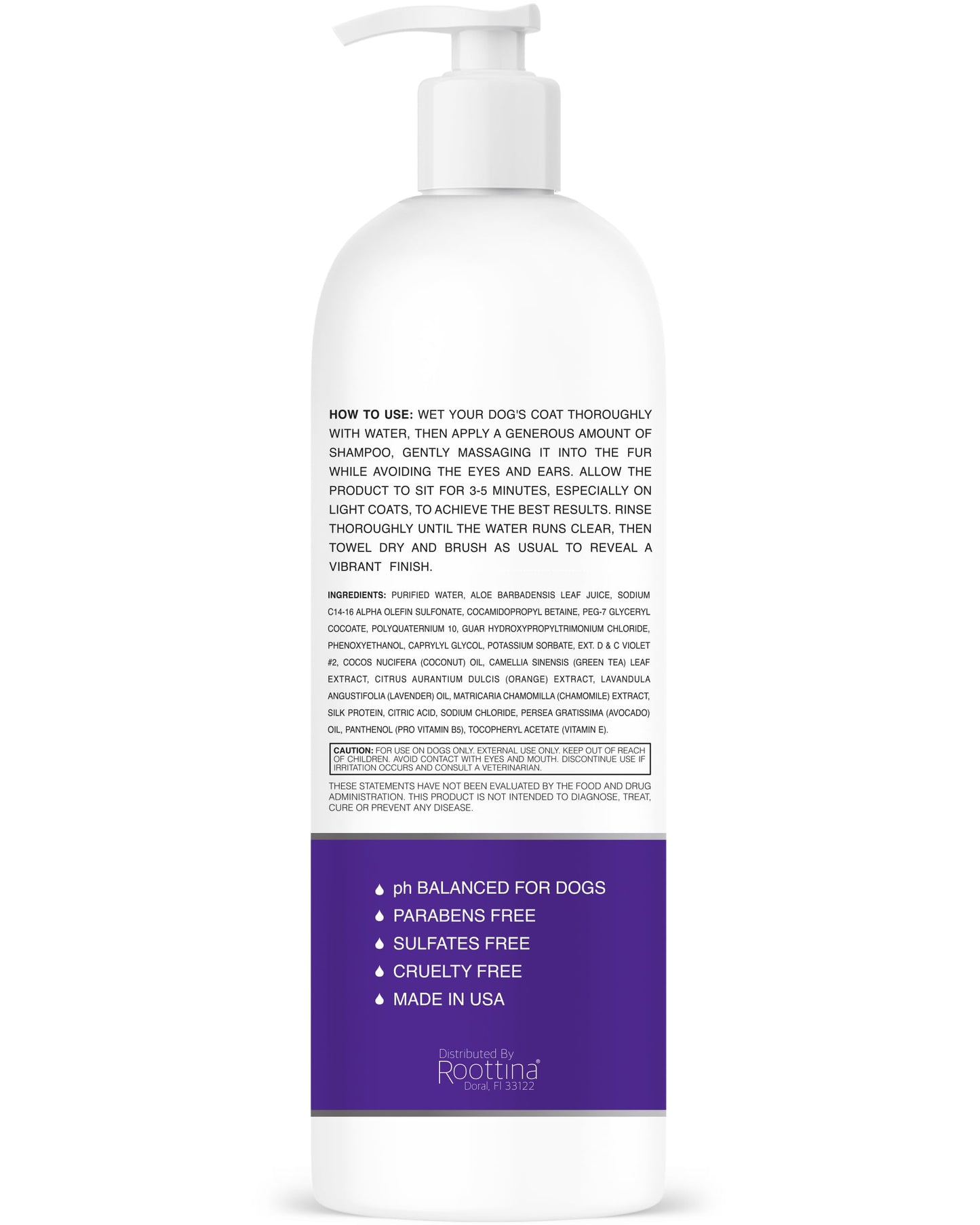 Pawganica 2-in-1 Purple Shampoo for Dogs, Supports Coat Whitening & Softness, pH-Balanced, Fur Whitening Dog Shampoo and Conditioner, Shampoo for Smelly Dogs 8 fl oz