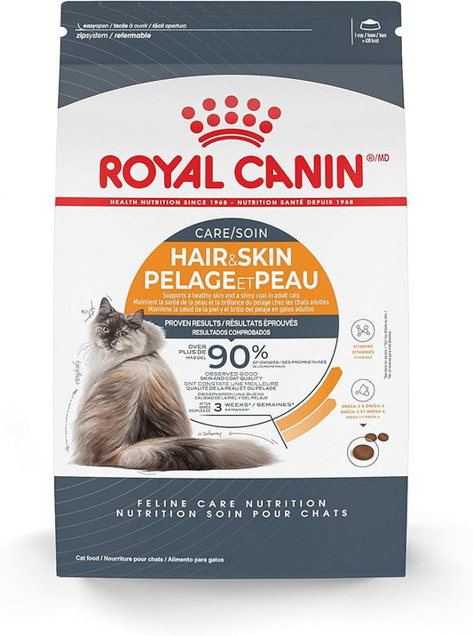 Royal Canin Feline Care Nutrition Hair & Skin Care Adult Dry Cat Food, 6 lb Bag